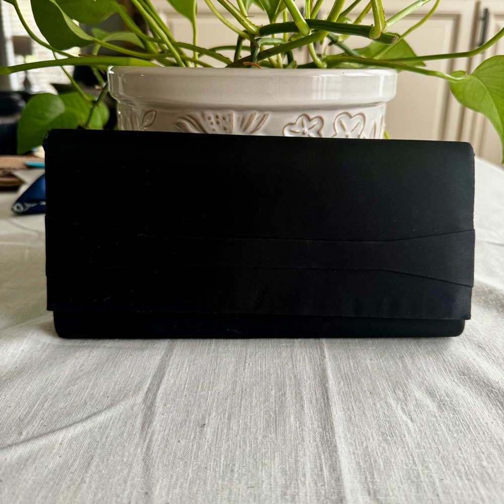 Vintage Elegant Black Clutch Bag Carolyne Barton night - Picture 9 of 10